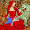 Red Riding Hood And The Wolf paint by numbers