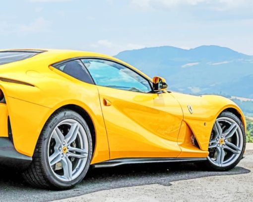 Yellow-Ferrari-812-Superfast-Car-paint-by-number