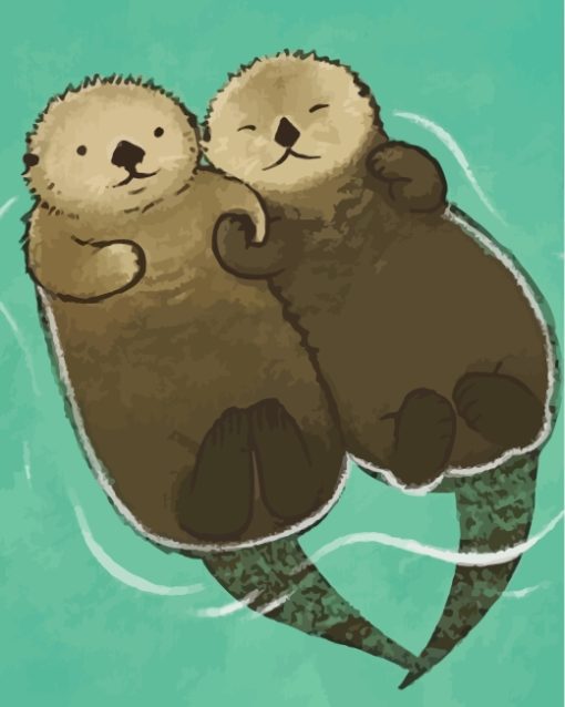 beavers-otters-holding-hands-paint-by-numbers
