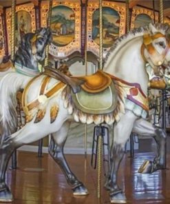 White Carousel Paint by numbers