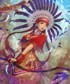 native-american-girl-paint-by-numbers