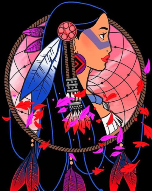 pocahontas-dream-catcher-paint-by-numbers