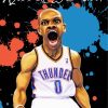 Russell Westbrook Caricature Paint by numbers