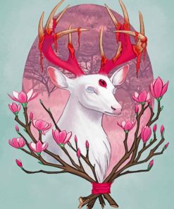 white-stag-paint-by-numbers