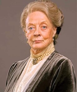 Actress Maggie Smith paint by number
