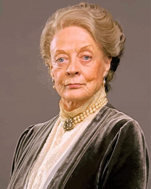 Actress Maggie Smith paint by number