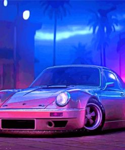Aesthetic Porsche Car paint by number