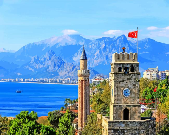 Antalya City paint by number