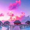 Beach Huts In The Maldives paint by numbers