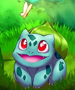 Bulbasaur-and-butterfly-paint-by-numbers