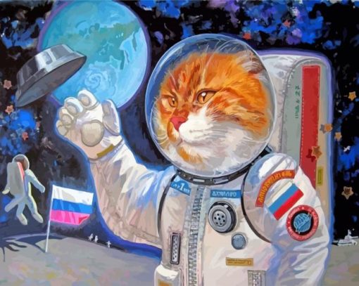 Cat In Space paint by numbers