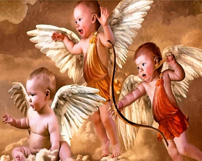 Cherubs Angels Babies paint by numbers