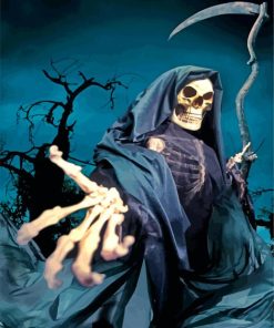 Creepy Grim Reaper Paint By Numbers