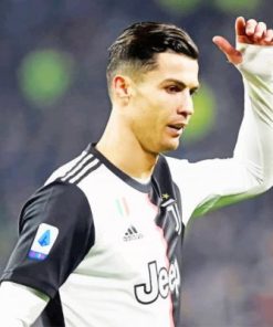 Cristiano Ronaldo In Juventus Jersy paint by numbers