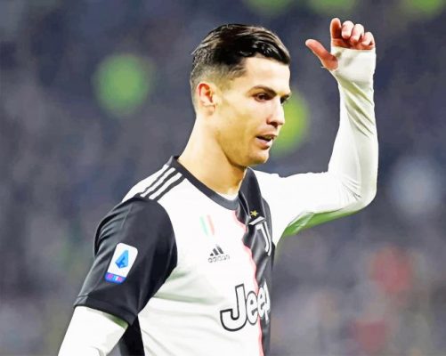 Cristiano Ronaldo In Juventus Jersy paint by numbers