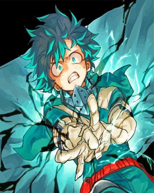 Deku Anime Character paint by number