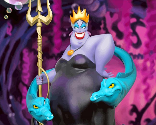Disney The Little Mermaid Ursula paint by number