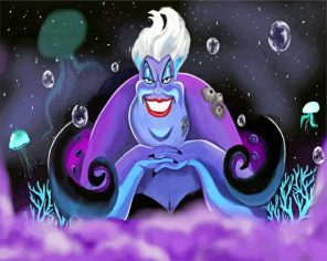Disney Ursula Witch paint by number