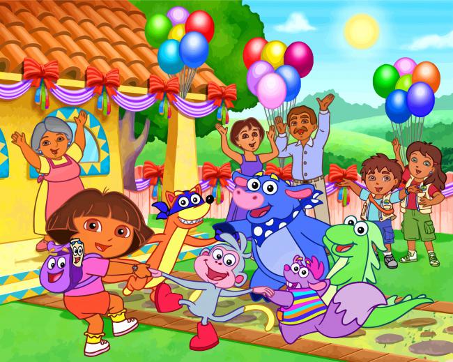 Dora And Friends paint by number
