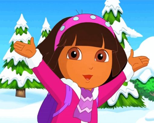 Dora In Snow paint by number