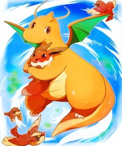 Dragonite-pokemon-paint-by-number