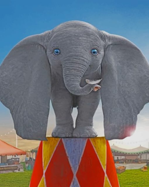 Dumbo-Cartoon-paint-by-numbers