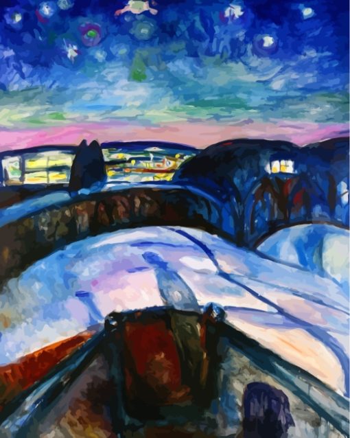 Edvard Munch Starry Night Paint By Numbers
