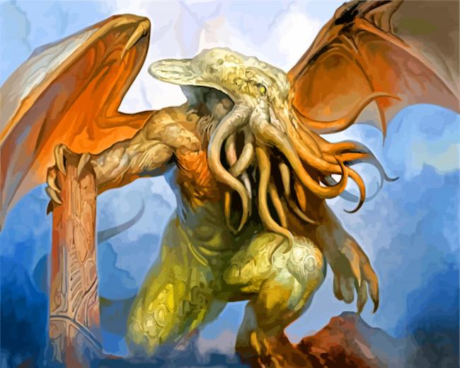 Fantasy Cthulhu Art paint by number