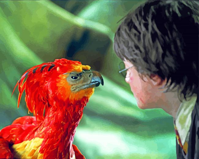 Fawkes Bird Harry Potter - Paint By Number - Paint by Numbers for Sale