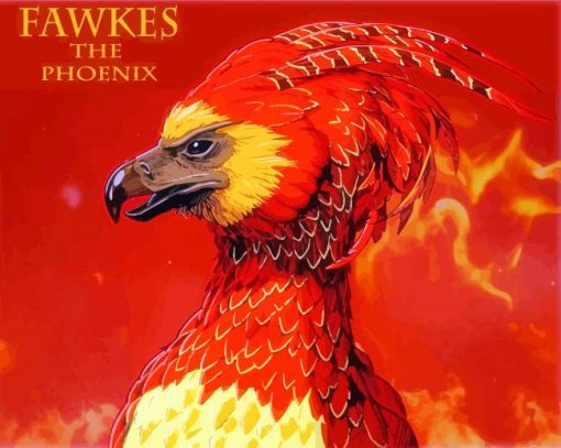 Fawkes The Phoenix paint by numbers