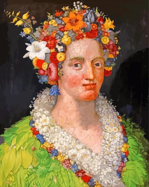 Flora Guiseppe Arcimboldo paint by number