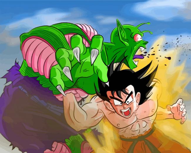 Goku And Piccolo paint by numbers