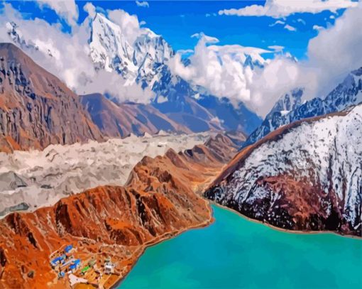 Gokyo-Lakes-landscape-paint-by-number