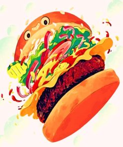 Hamburger-illustration-paint-by-number