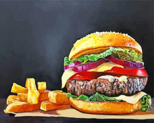 Hamburger-paint-by-number