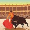 Illustration Bullfighter paint by number