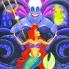 Little Mermaid And Ursula paint by number