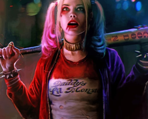 Margot Robbie As Harley Quinn paint by numbers