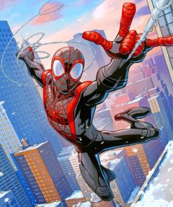 Miles Morales Spider Man Hero paint by number