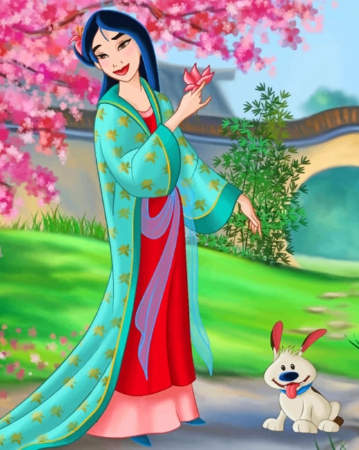 Mulan Princess paint by numbers