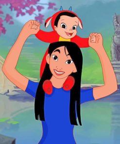Mulan And Baby paint by numbers