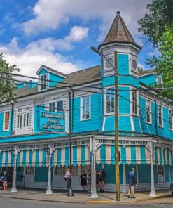 New Orleans Blue House paint by numbers