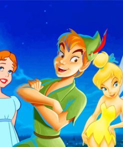 Peter Pan Wendy And Tinkerbell paint by numbers