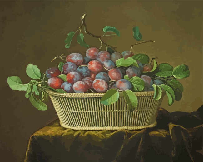 Plums Still Life paint by number