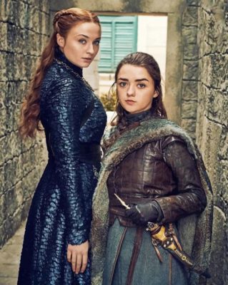 Queen Sansa And Arya Game Of Thrones paint by numbers