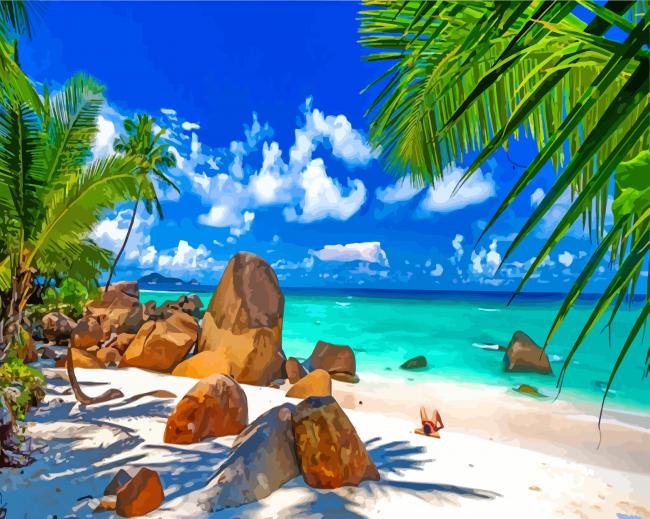 Seychelles Island paint by numbers