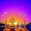 Snoopy And Charlie At Sunset paint by number