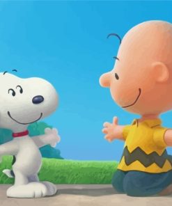Snoopy Dog And Charlie Brown paint by number