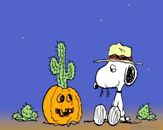 Snoopy Halloween paint by number
