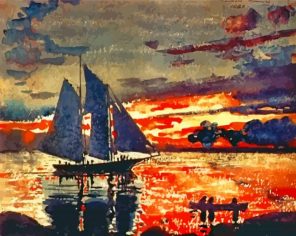 Sunset Fires winslow homer paint by number